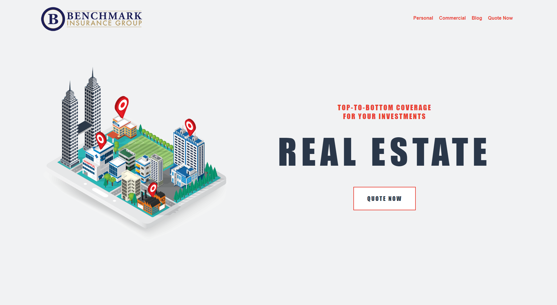 Benchmark Broker Real Estate Landing Page